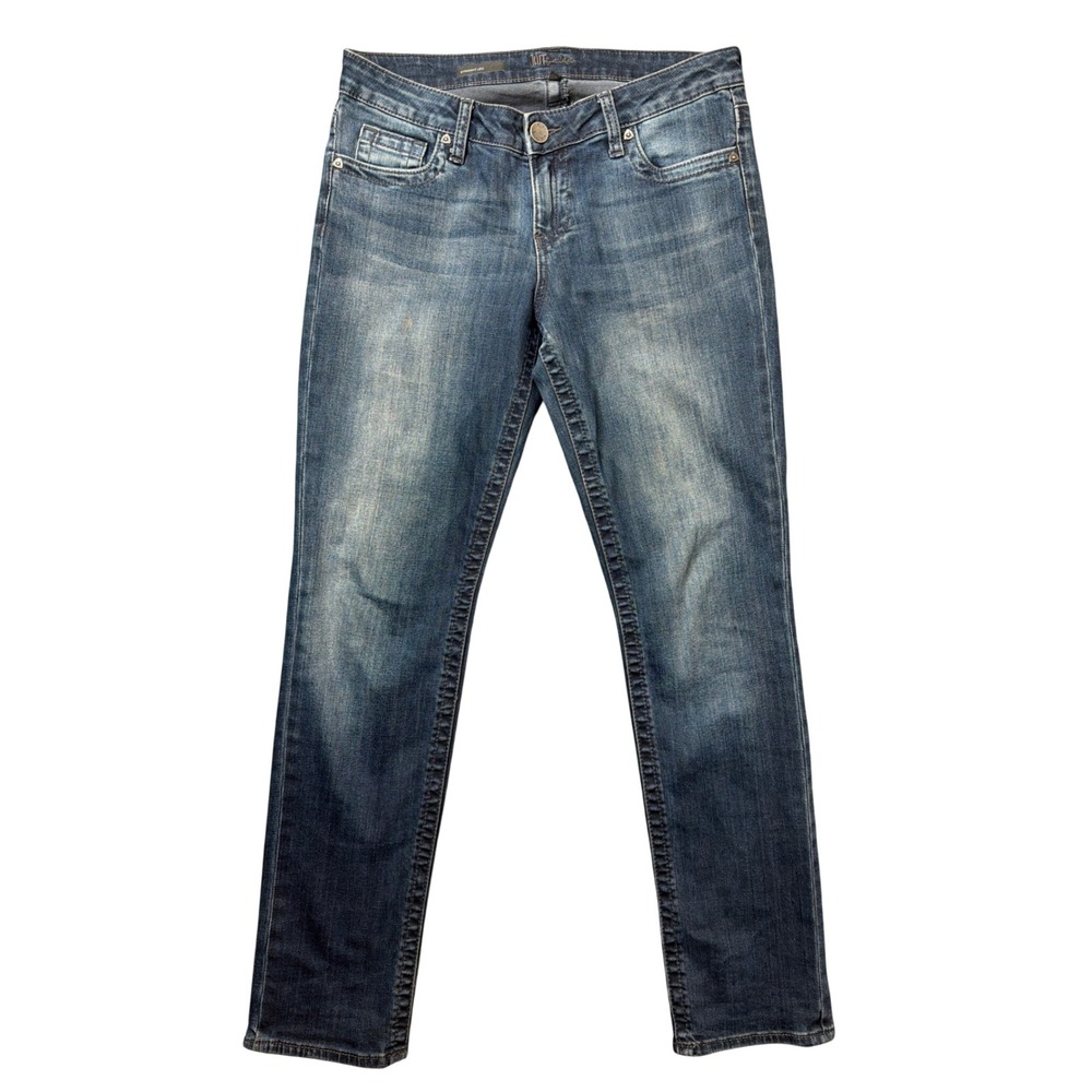 Kut from the Kloth Jeans Womens 8 KP560MD6SF Blue Straight Leg Stretch Denim